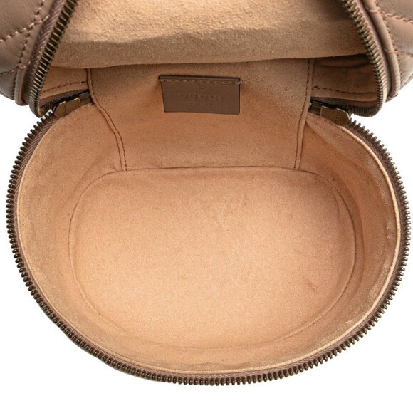 GUCCI Authentic Cream Leather GG Marmont Backpack - Picture 7 of 11